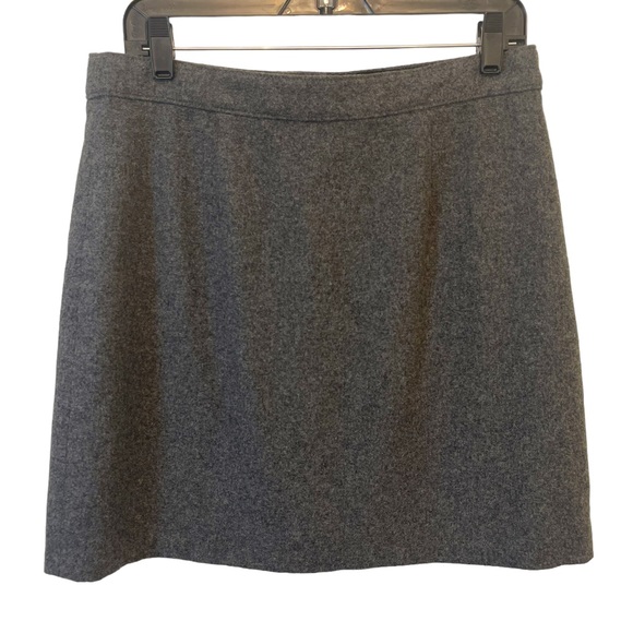 Madewell Grey Wool Blend Zip Front Skirt Size 10 - Picture 4 of 9